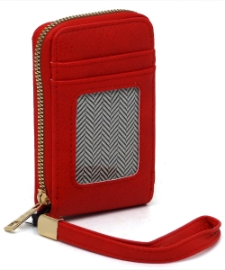 Fashion Accordion Card Holder Wallet Wristlet AD024 RED